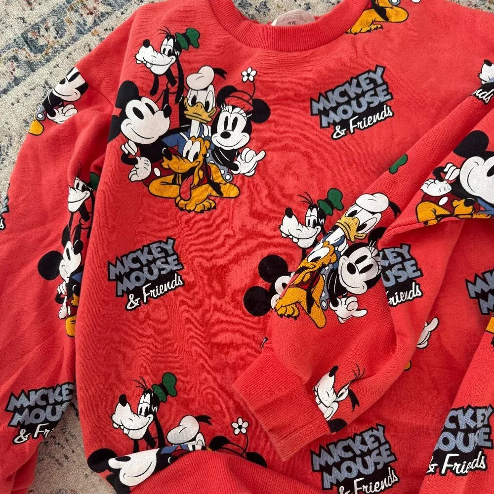 Dsney Minnie‎ Mickey Sweatshirt H&M Girls Size 8/10 sister set